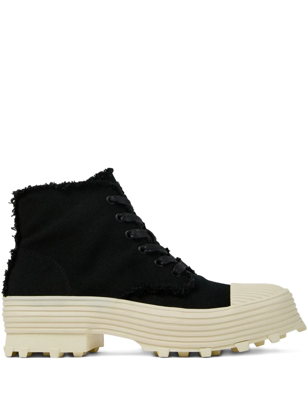 CamperLab Traktori frayed lace-up boots Black