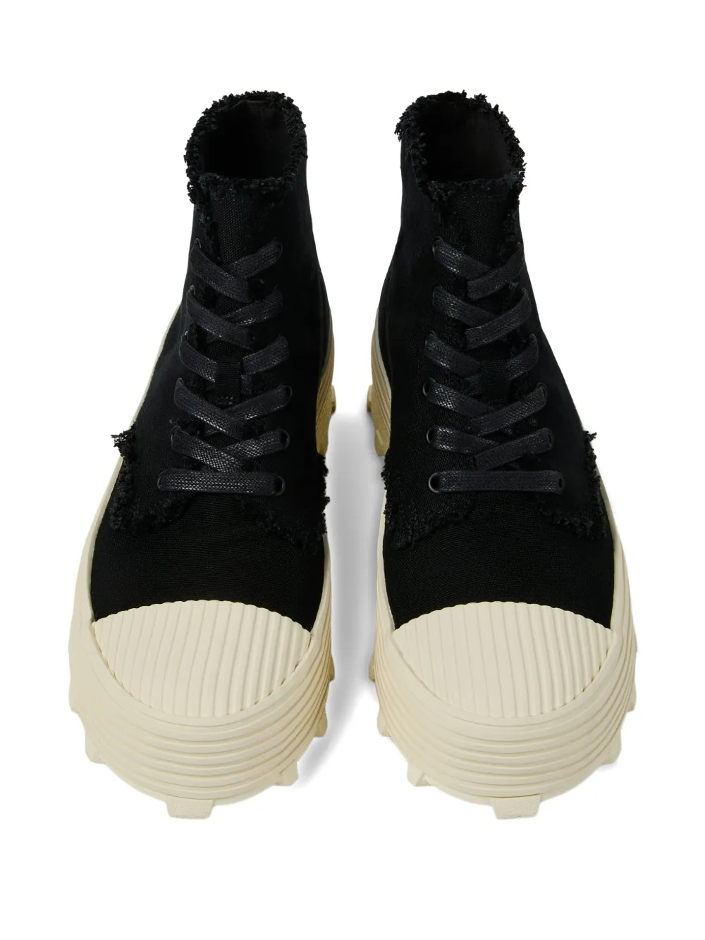 CamperLab Traktori frayed lace-up boots Black
