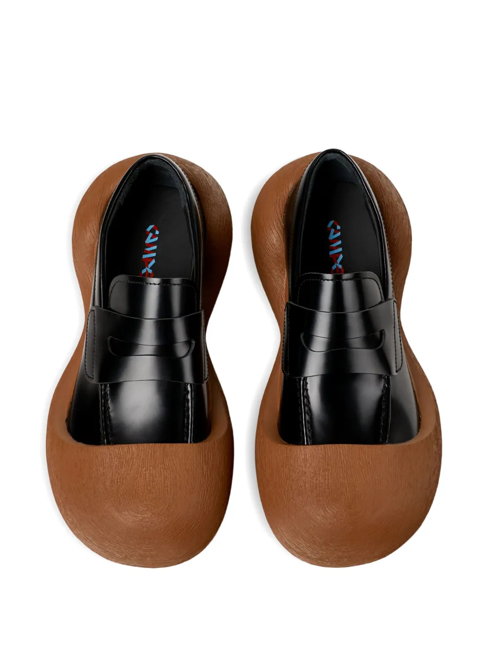 CamperLab Caramba penny leather loafers Black