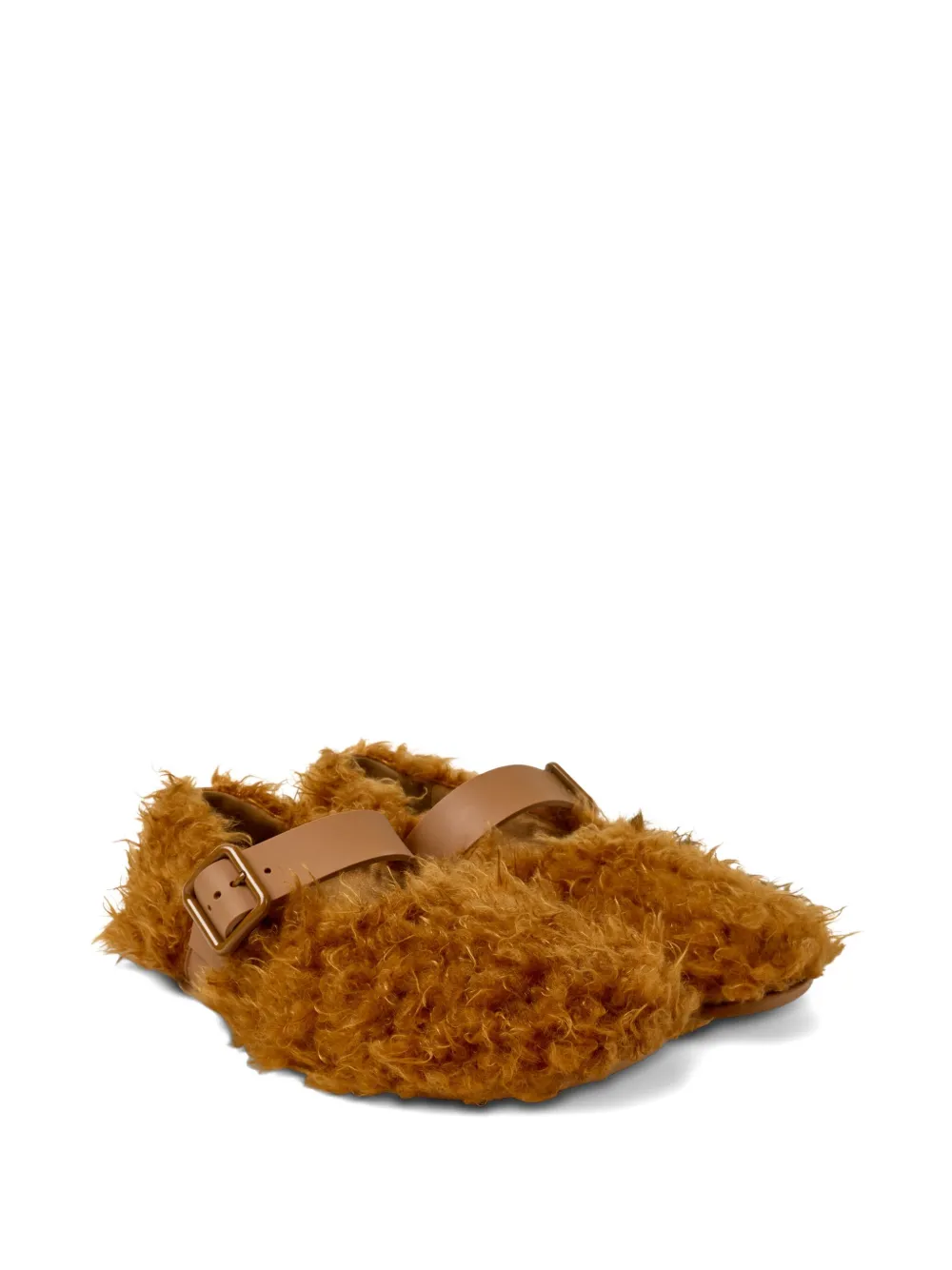 CamperLab Wabi slippers met gesp Bruin
