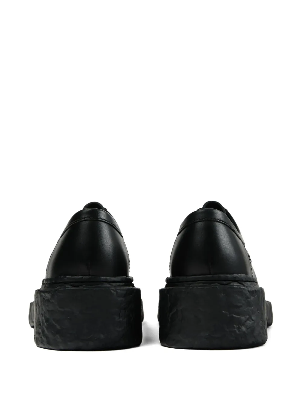 CamperLab Vamonos leather lace-up platform shoes Black