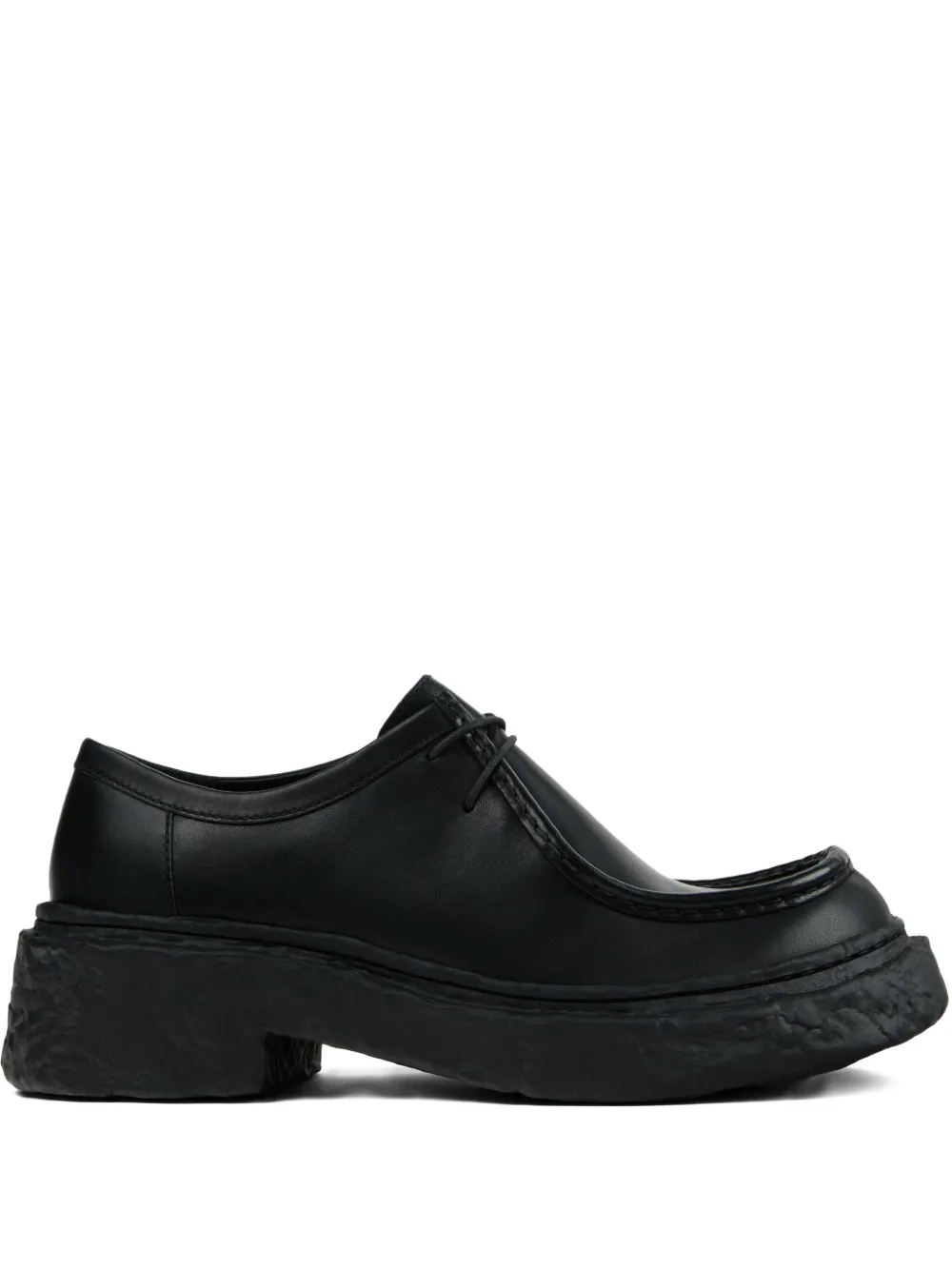 CamperLab Vamonos leather lace-up platform shoes Black
