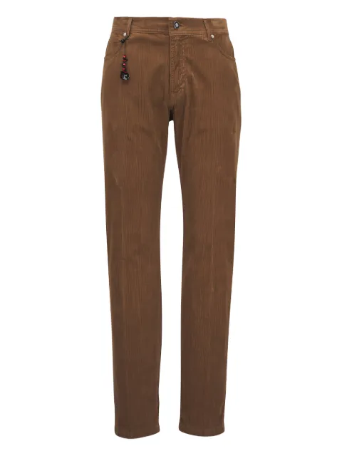 Marco Pescarolo beaded-detail logo-patch trousers