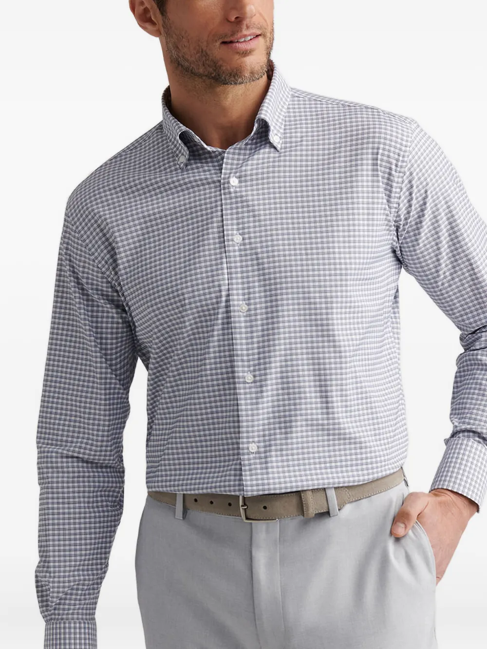 Peter Millar Cashiers checked button-down shirt - Grijs