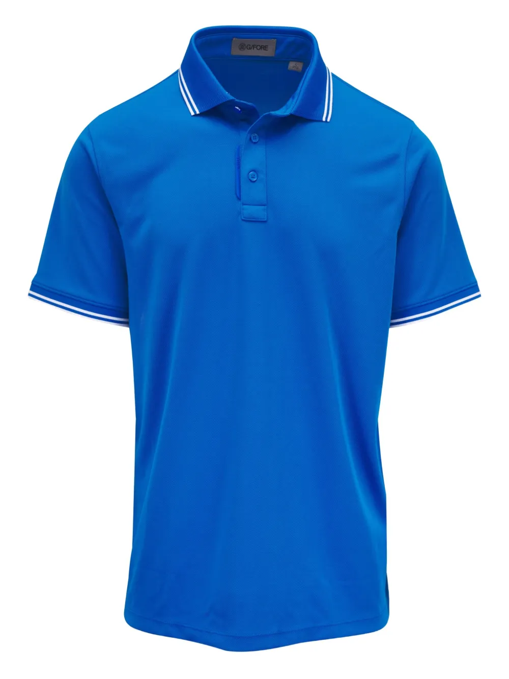 G/FORE playera tipo polo con rayas en contraste | azul | Image 1