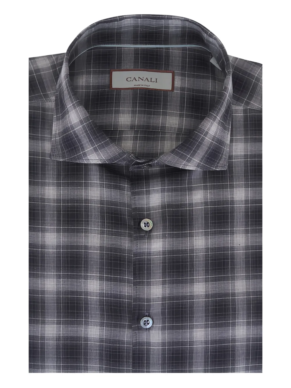 Canali camisa a cuadros con botones | gris | Image 1