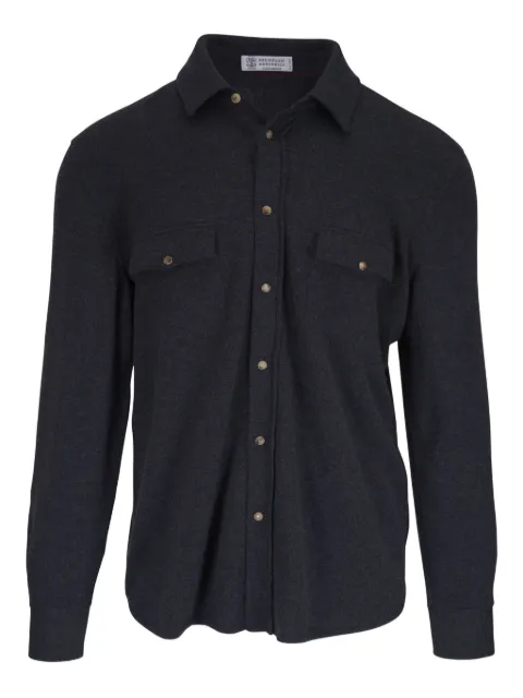 Brunello Cucinelli double-pocket button-front shirt