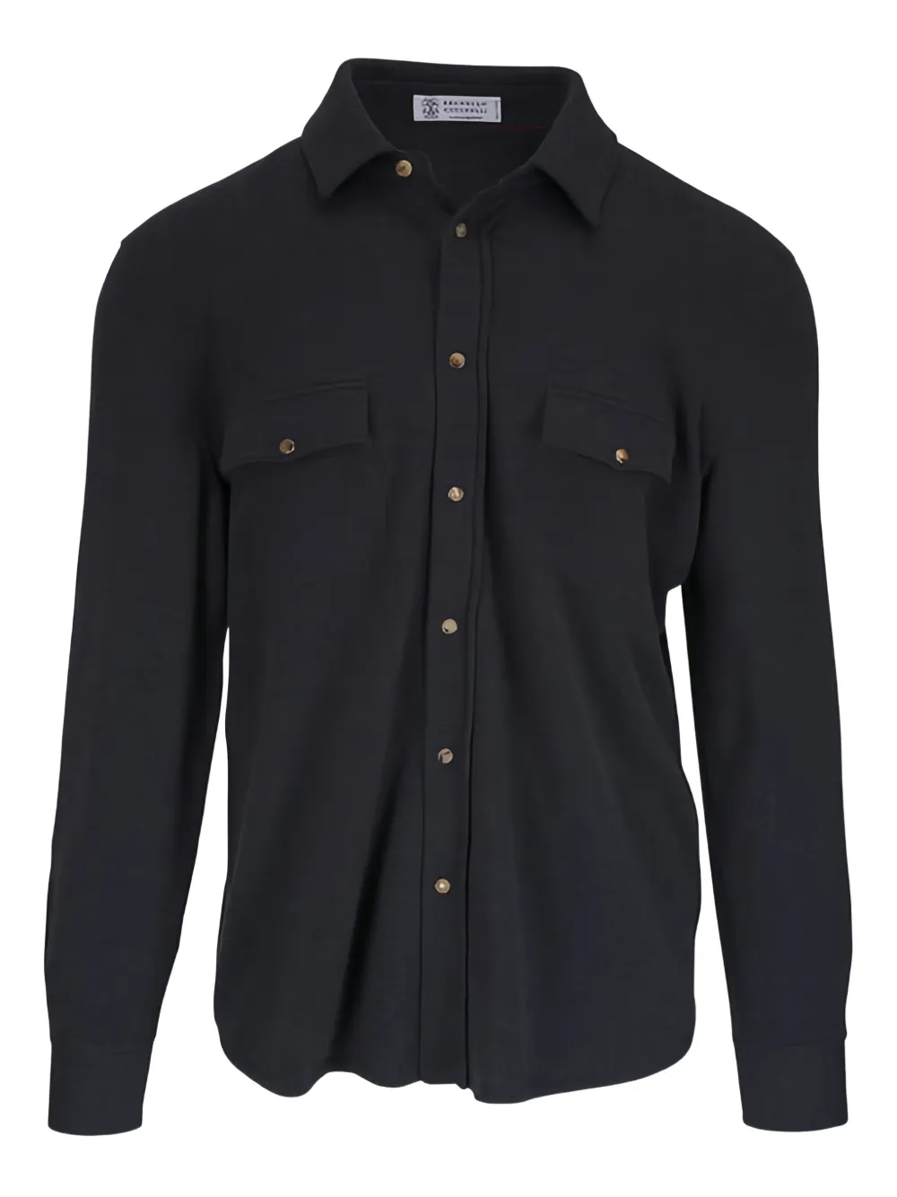 Brunello Cucinelli double-pocket button-front shirt - Black