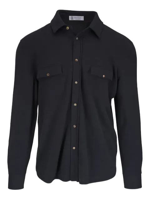 Brunello Cucinelli double-pocket button-front shirt