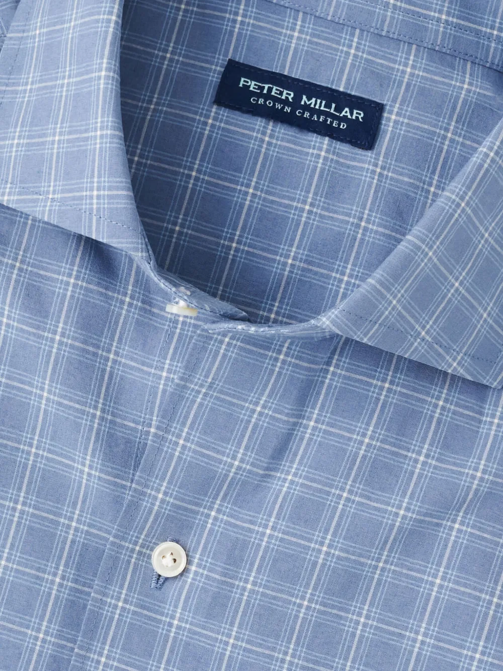Peter Millar Reese Checked Long-sleeve Shirt In Blue