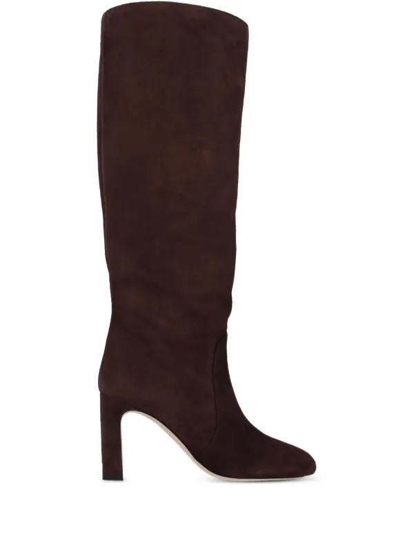 Stuart Weitzman 85mm Block-heel Suede Boots in Brown