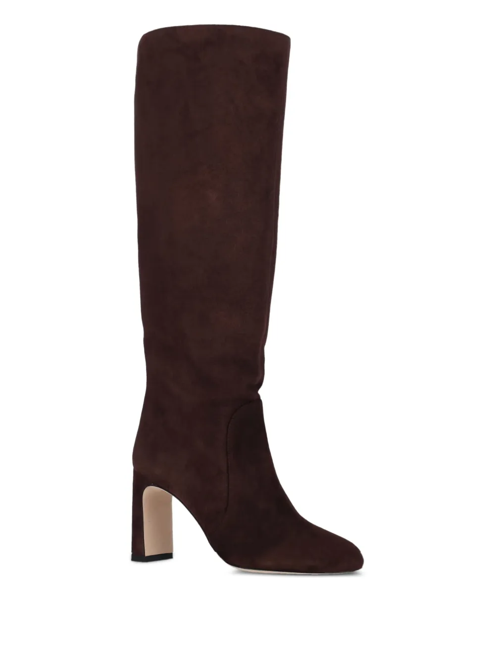 Stuart Weitzman 85mm block-heel suede boots Brown