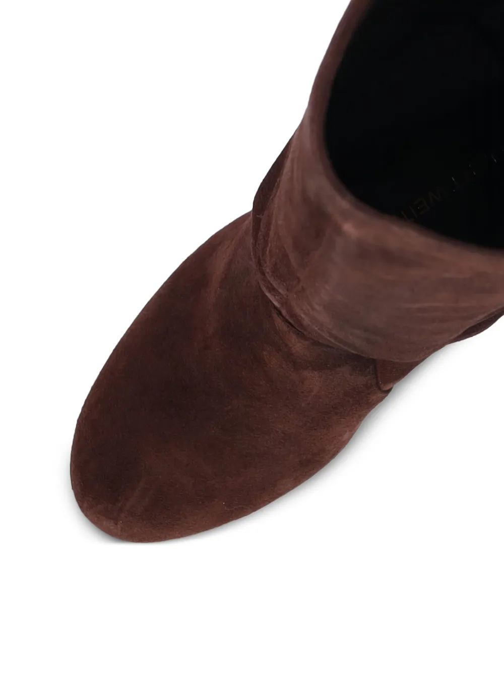 Stuart Weitzman 85mm block-heel suede boots Brown