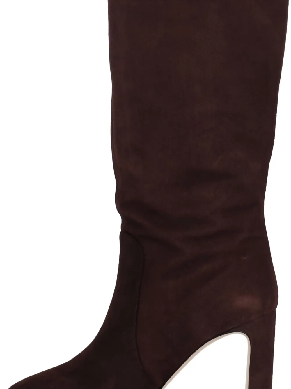 Stuart Weitzman 85mm block-heel suede boots Brown