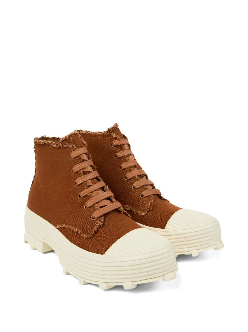 CamperLab Traktori frayed lace-up boots Brown