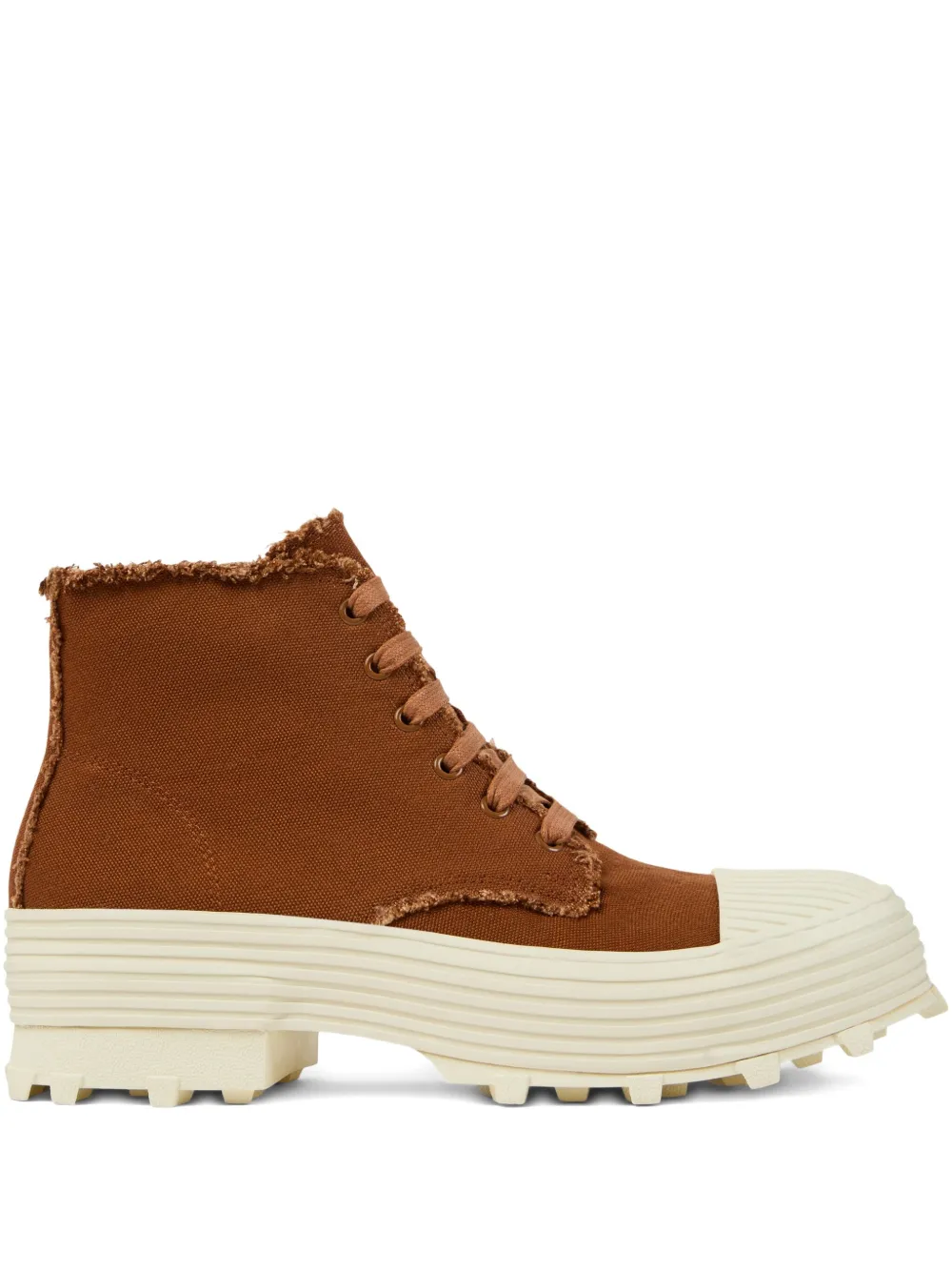 CamperLab Traktori frayed lace-up boots Brown