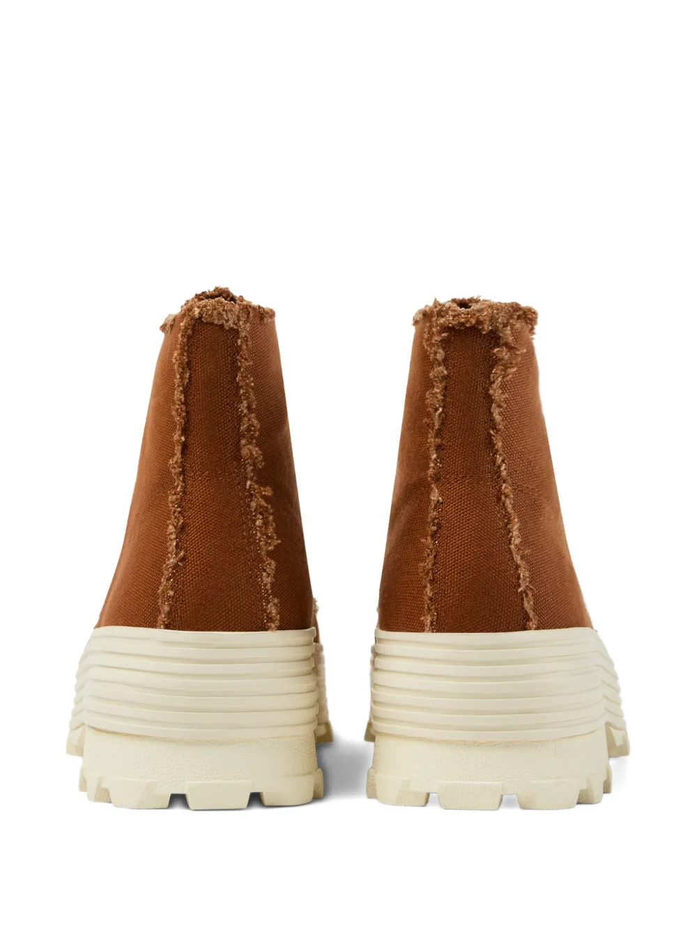 CamperLab Traktori frayed lace-up boots Brown