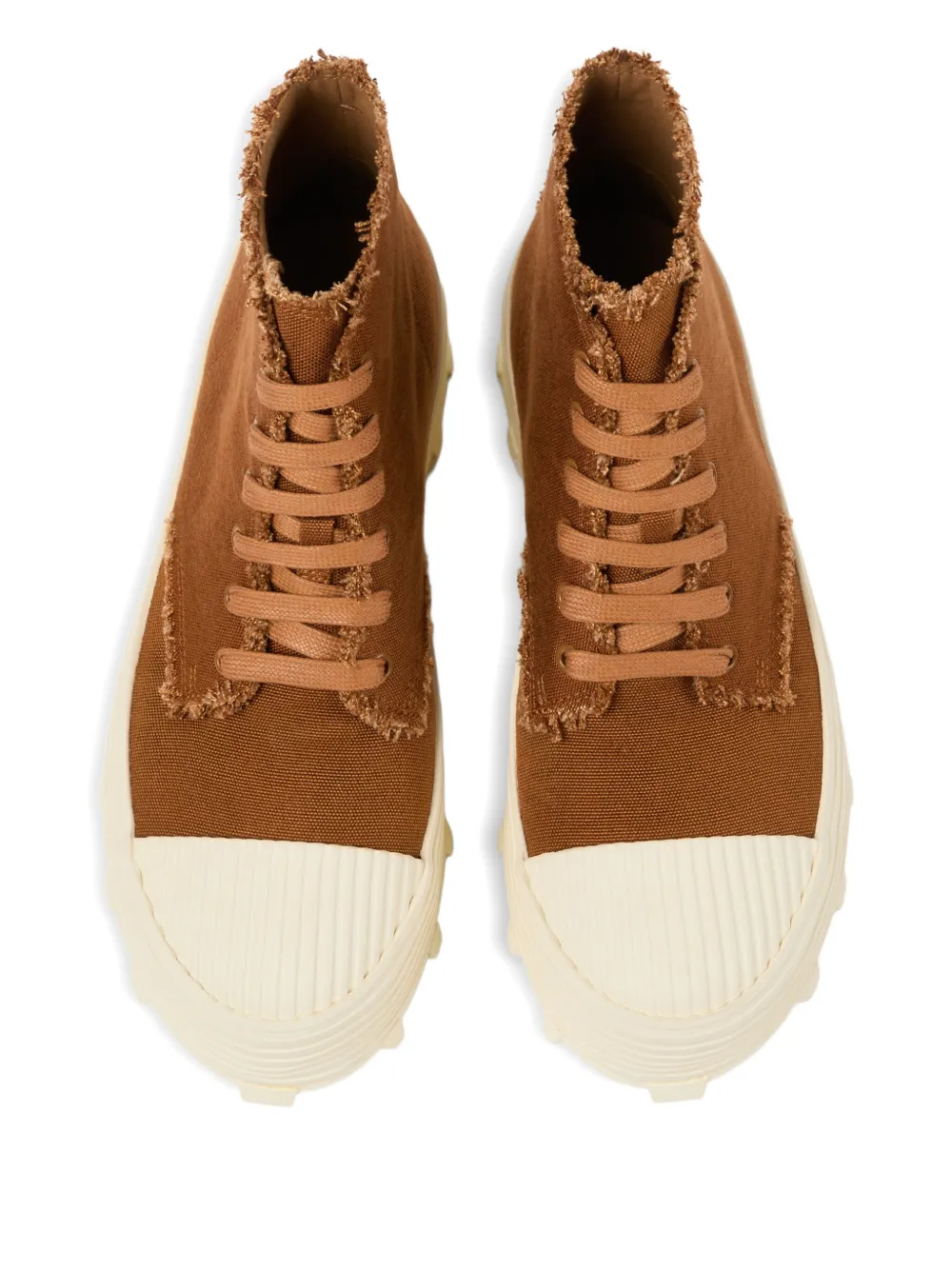 CamperLab Traktori frayed lace-up boots Brown