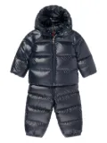Moncler Enfant hooded quilted snowsuit - Blue