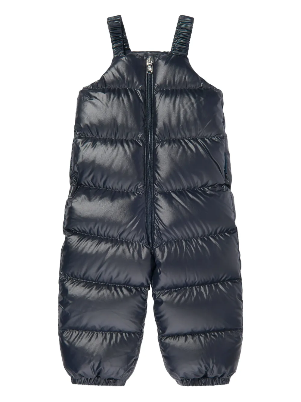 Moncler Enfant hooded quilted snowsuit Blauw