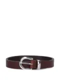 Sunflower five-hole leather belt - Brown