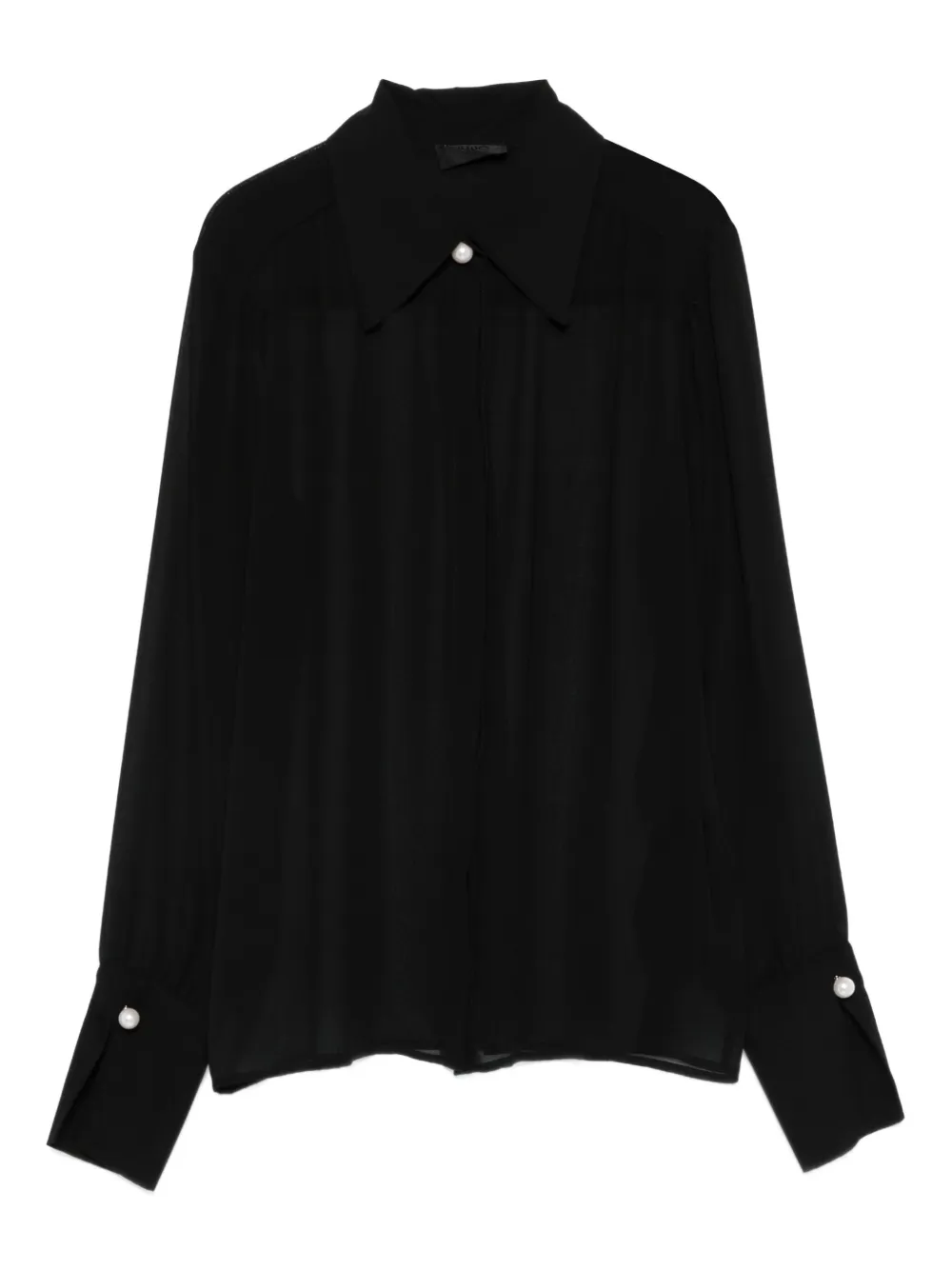 Liu •jo Button-detail Shirt In Black