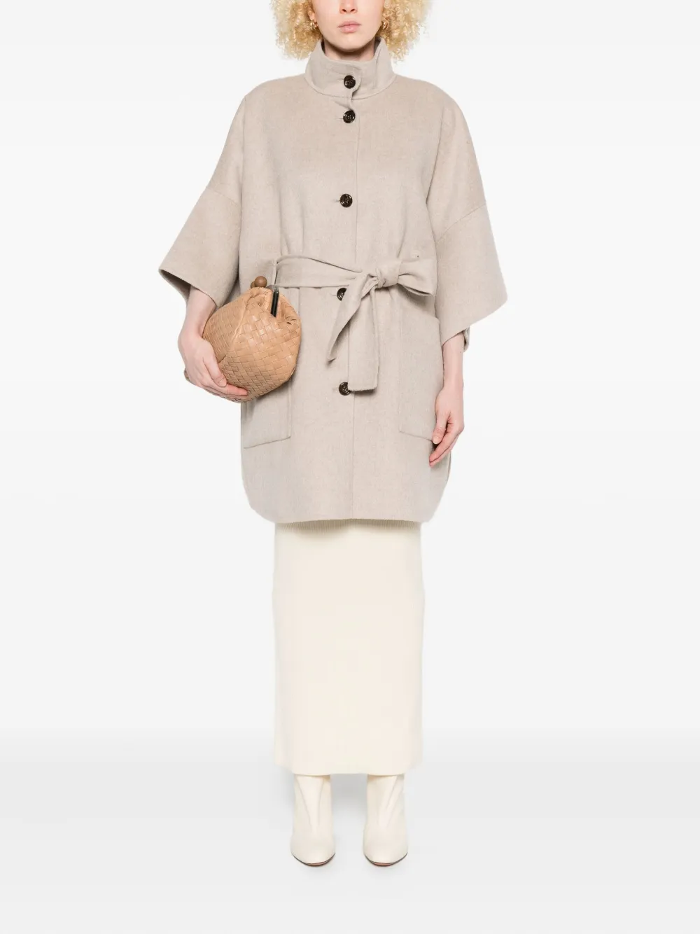 LIU JO Jas met enkele rij knopen Beige