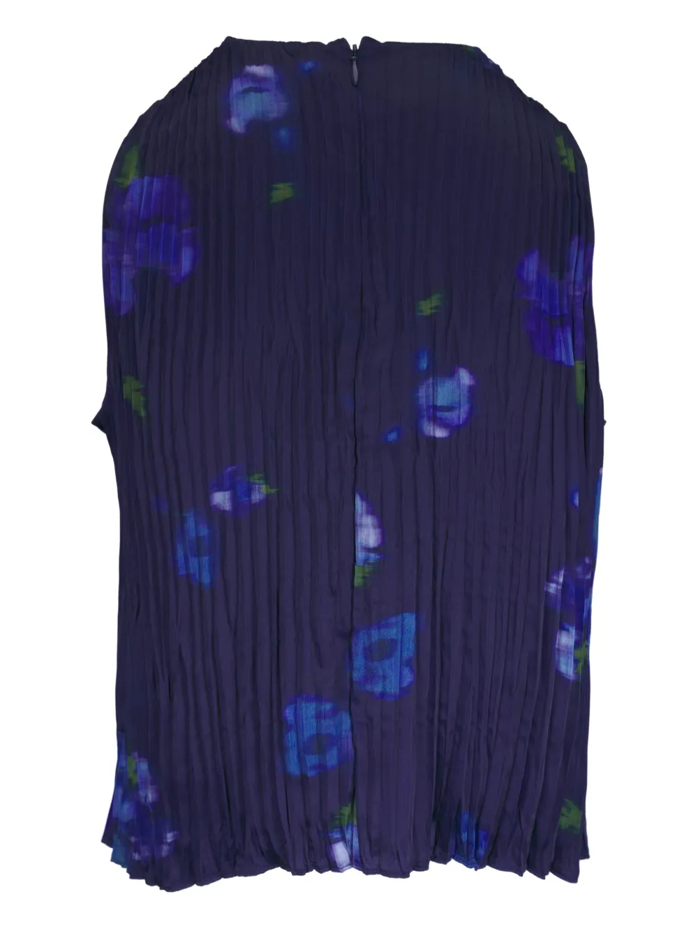 Vince pleated floral top - Blauw