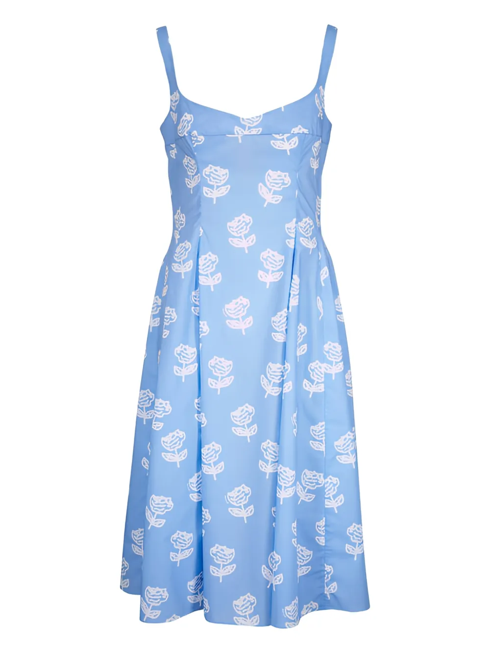 Marni floral midi dress - Blu