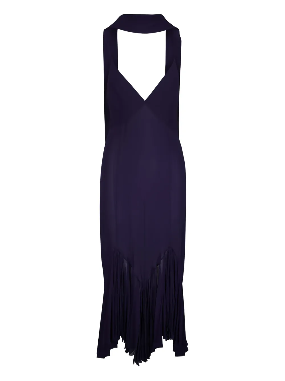 KHAITE vestido midi con cuello halter | morado | Image 1