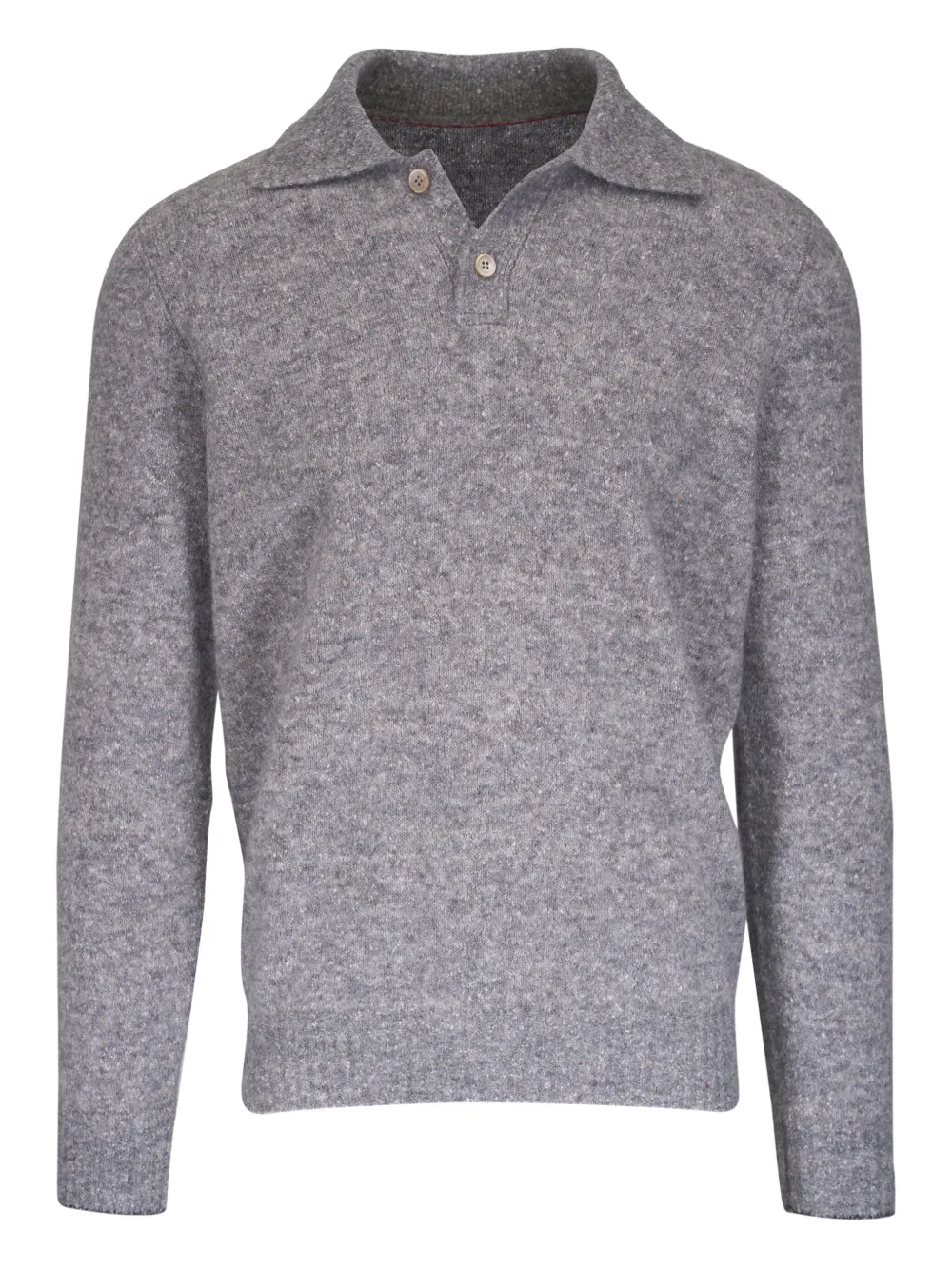 Brunello Cucinelli pull en coton à col polo | gris | Image 1
