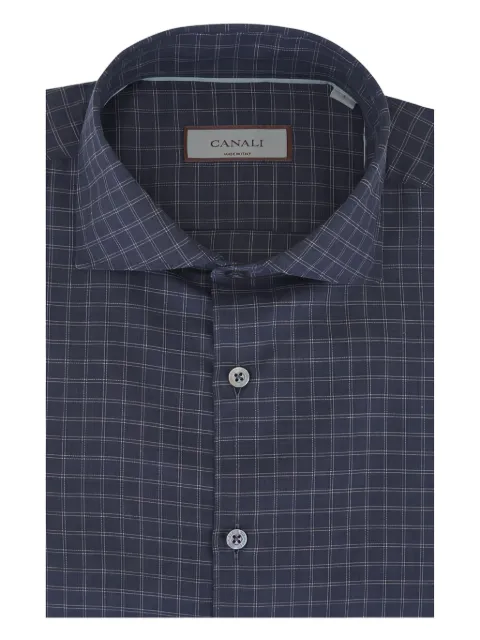 Canali checked buttoned shirt