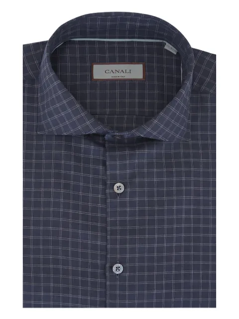 Canali checked buttoned shirt