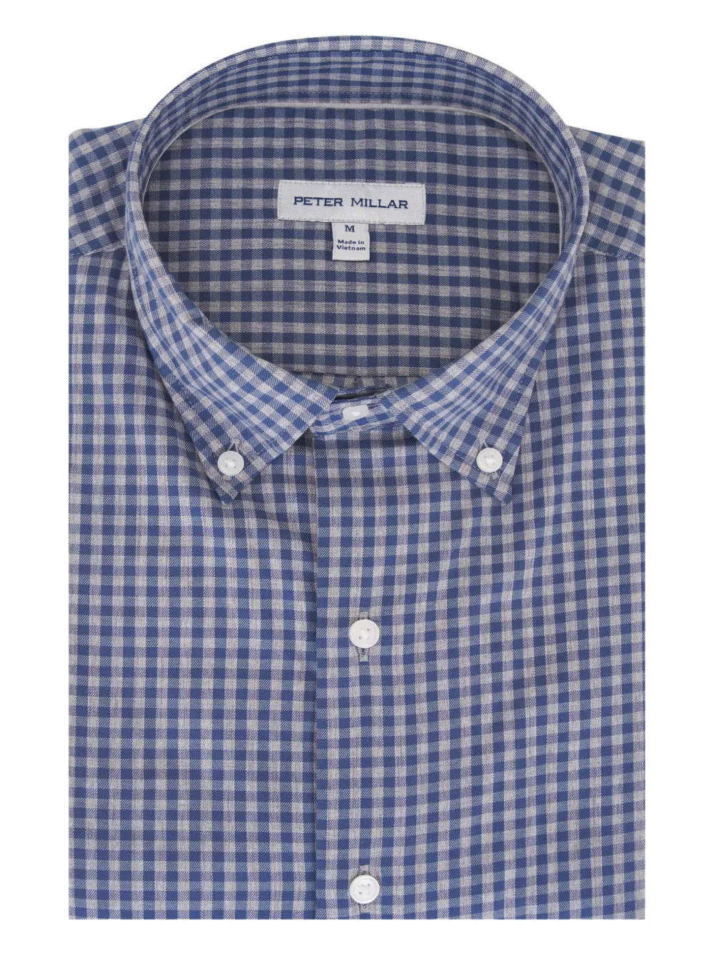 Peter Millar Gingham-check Buttoned Shirt In Blue