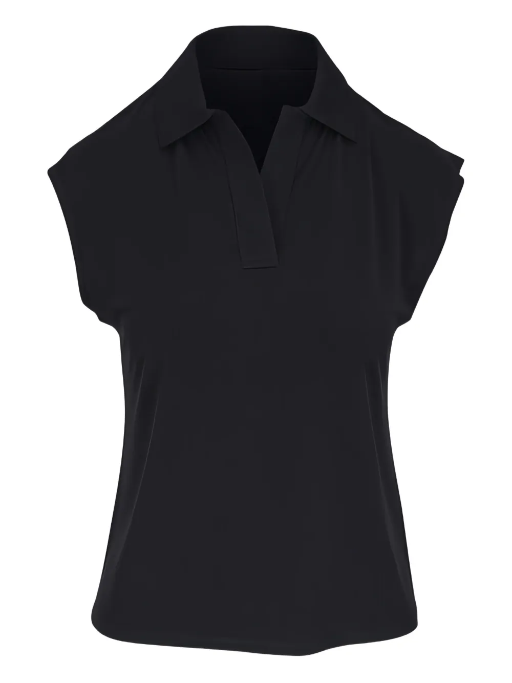 Vince cap-sleeve polo top - Nero