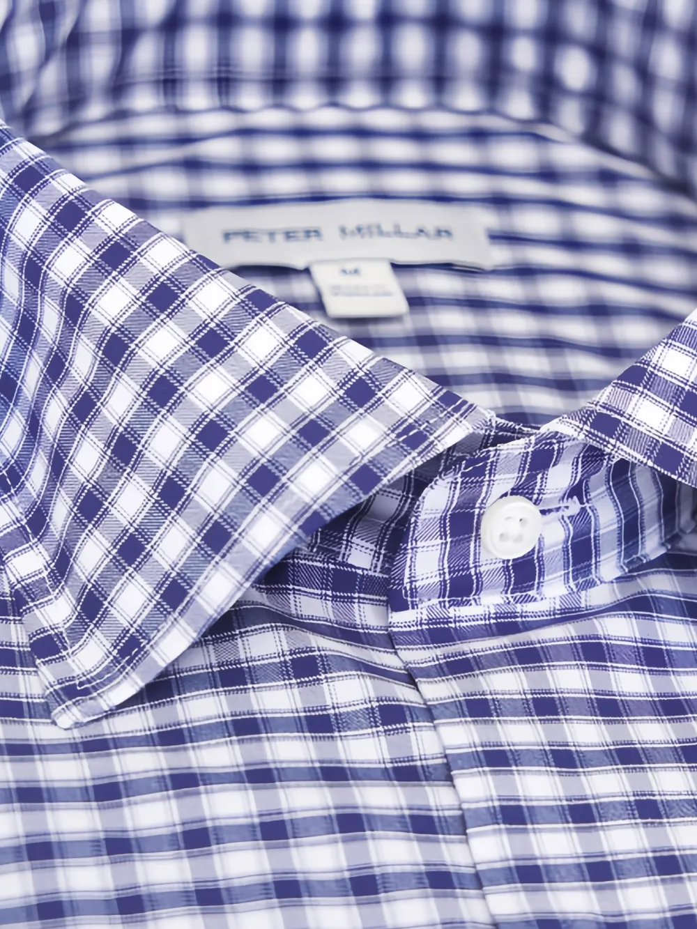 Peter Millar button checked shirt - Wit