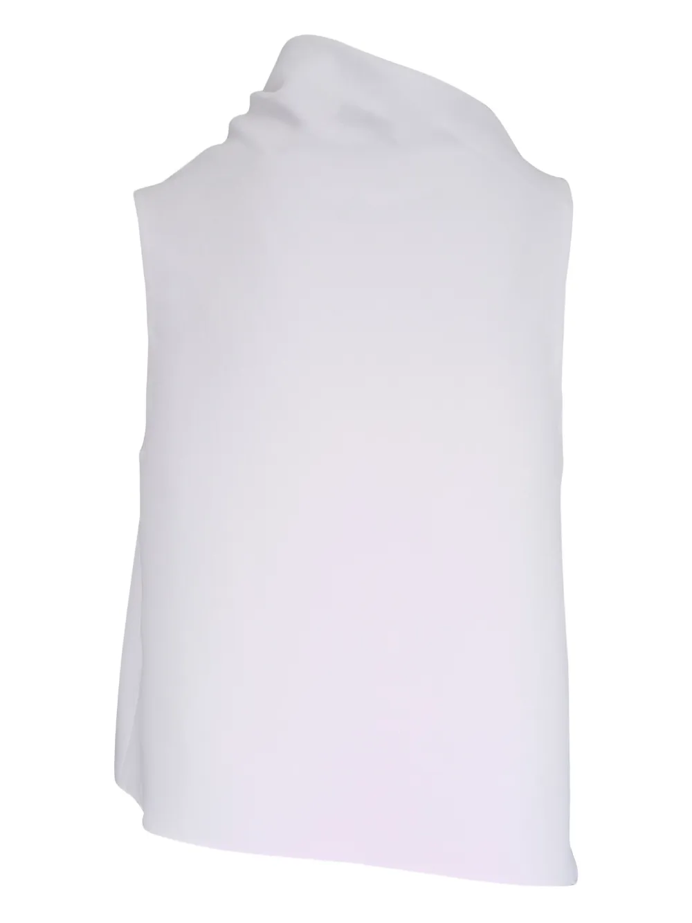 Vince asymmetric-neckline sleeveless top - Wit