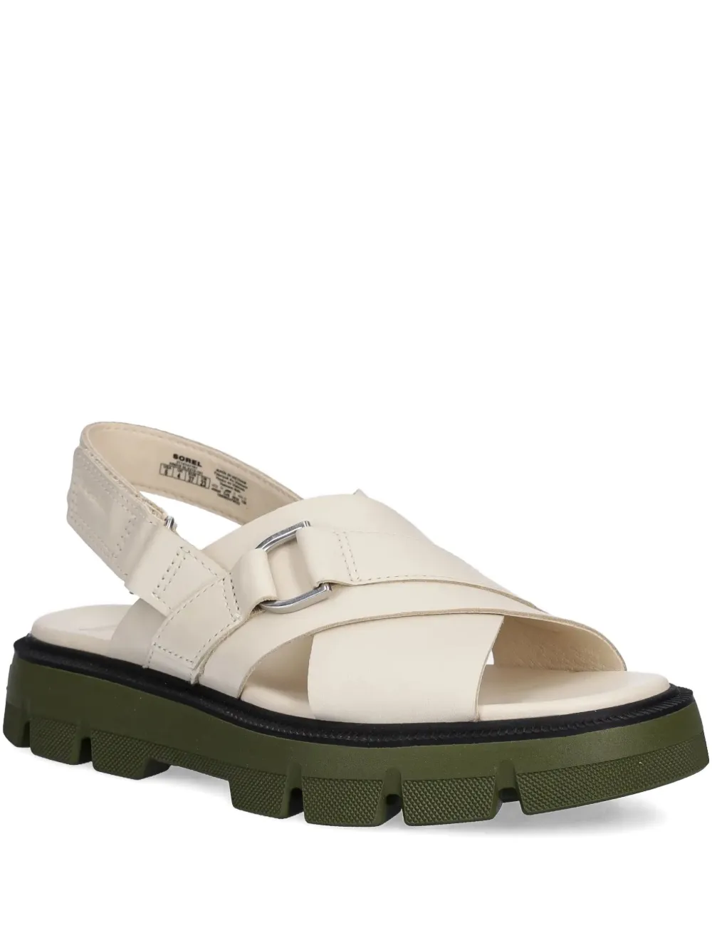 SOREL Slingback sandalen met gekruiste bandjes Beige
