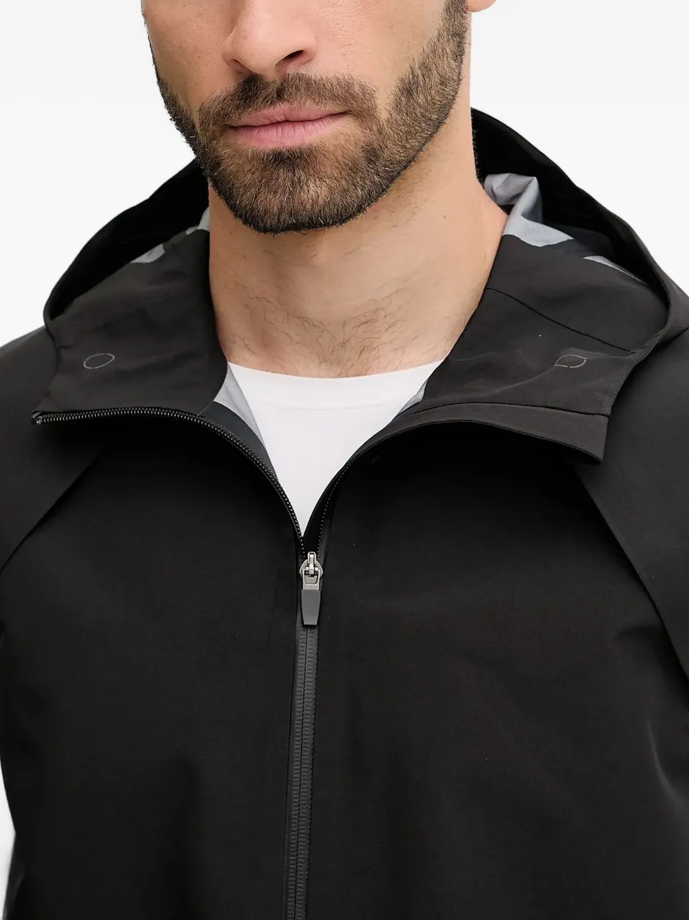 Puma X Heliot Emil Hooded Zip-front Gilet In Black