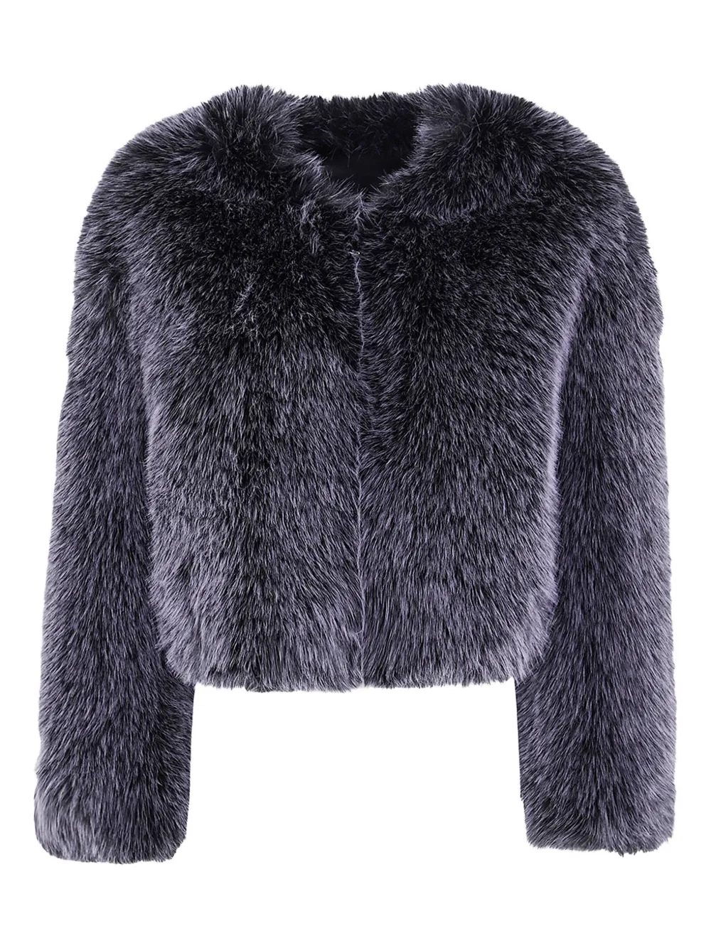 DRHOPE faux-fur long-sleeve jacket | Grey | Image 1