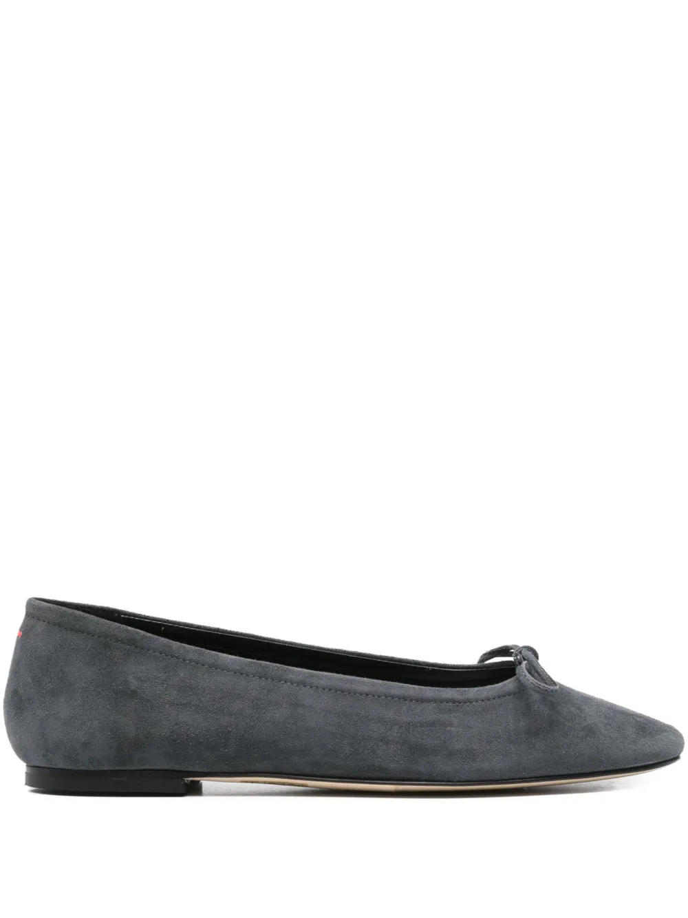 Aeyde bow-detail square-toe flats Grey