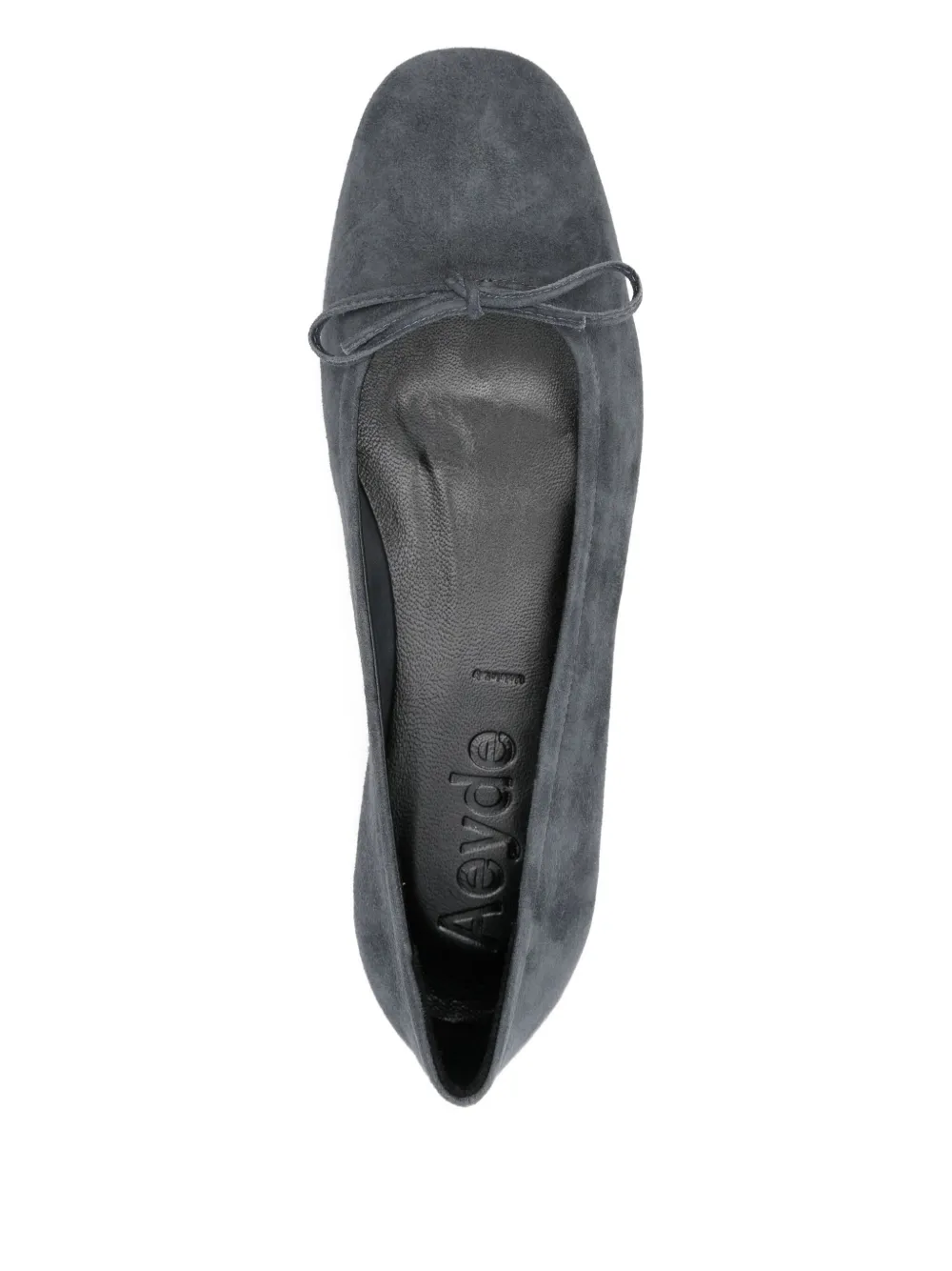 Aeyde bow-detail square-toe flats Grey