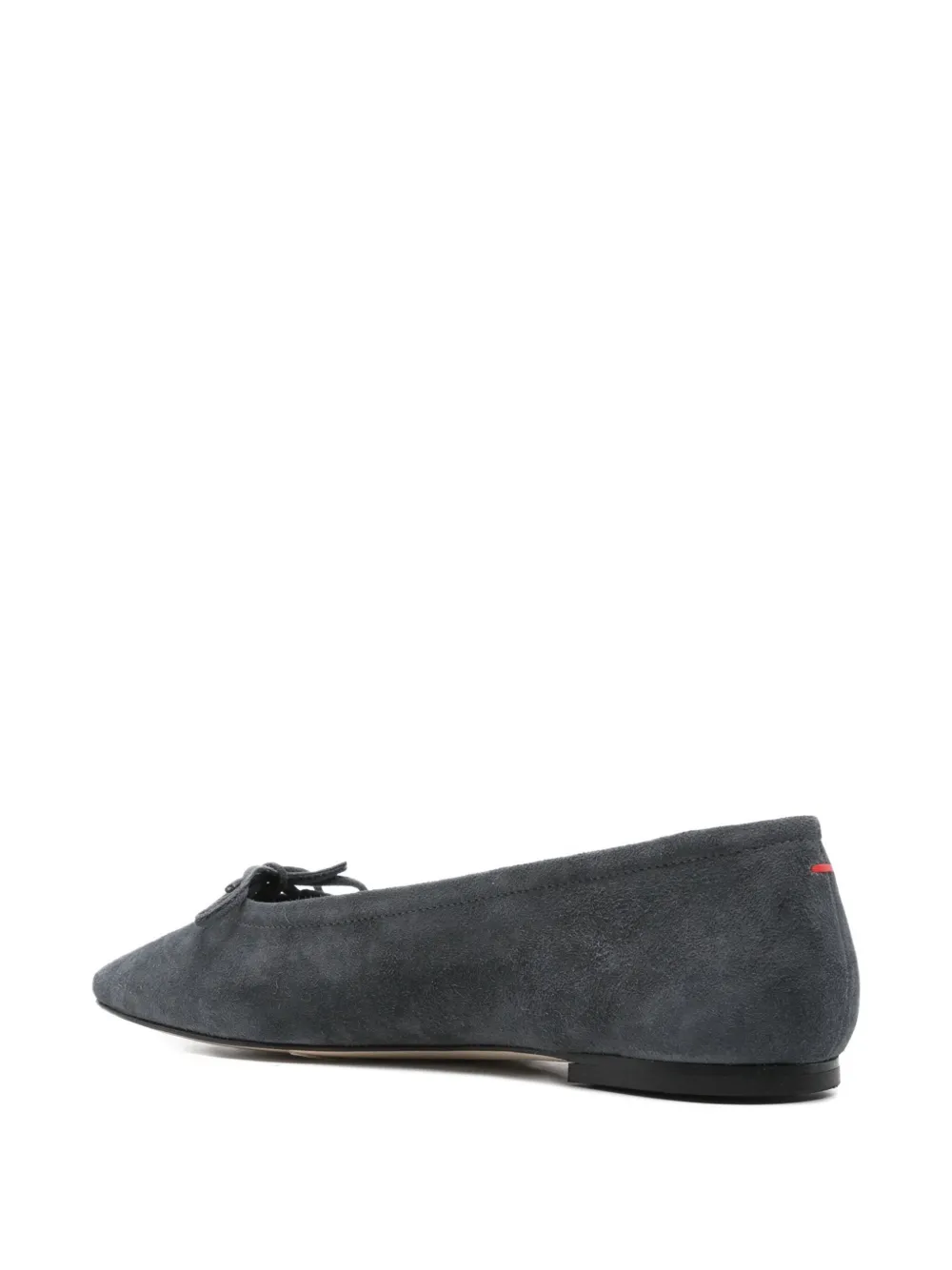 Aeyde bow-detail square-toe flats Grey