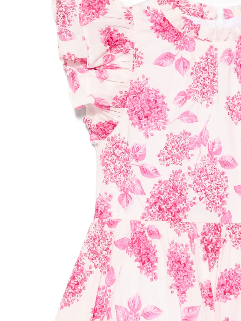 Tartine Et Chocolat Jurk met ruches en bloemenprint Roze