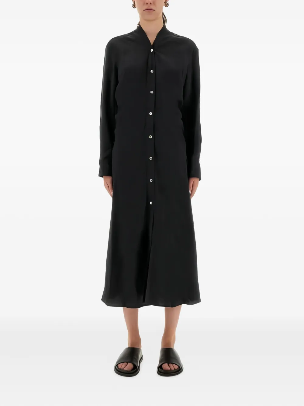 Studio Nicholson vestido camisero midi con botones | azul | Image 1