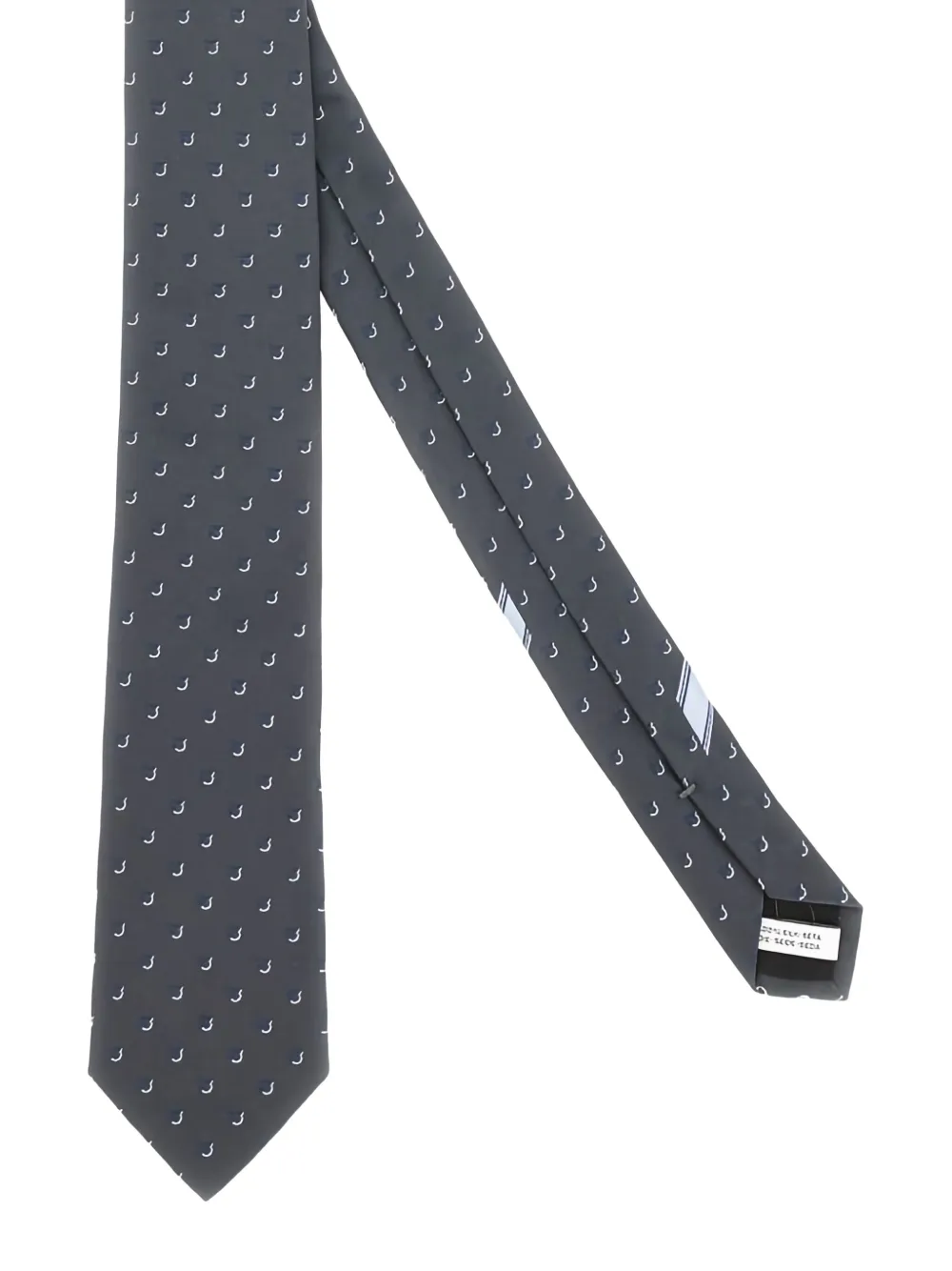 Ferragamo dotted silk tie - Grijs