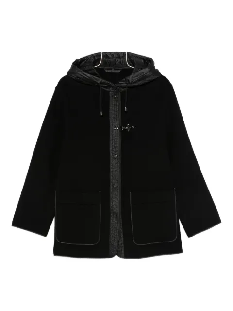 Fay hooded toggle-fastening coat