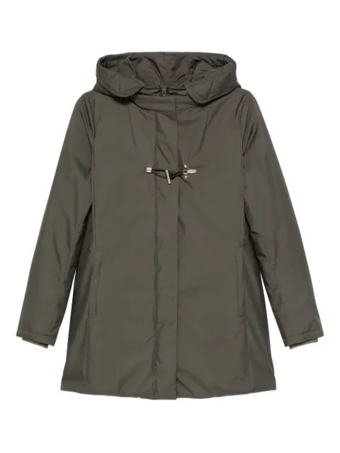 Fay hooded toggle-embellished coat