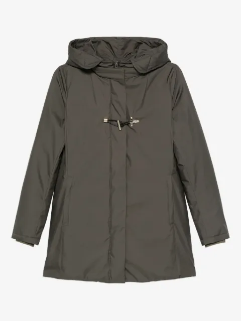 Fay hooded toggle-embellished coat