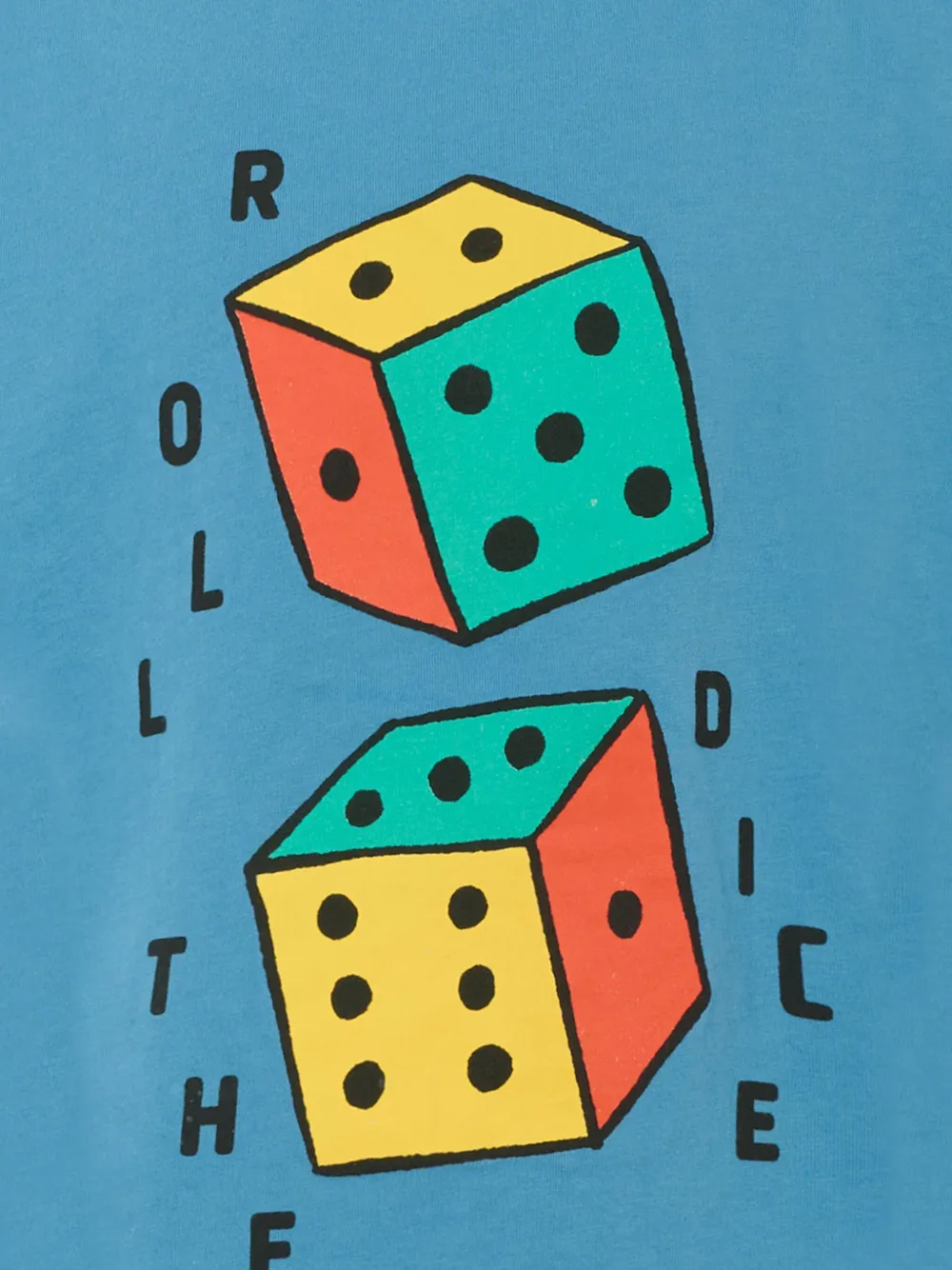 Bobo Choses Katoenen T-shirt met dobbelsteenprint Blauw
